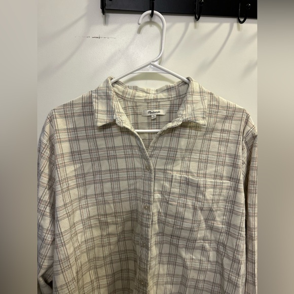 Madewell Corduroy Oversized Ex-Boyfriend Shirt in Lombard Plaid - Picture 3 of 13